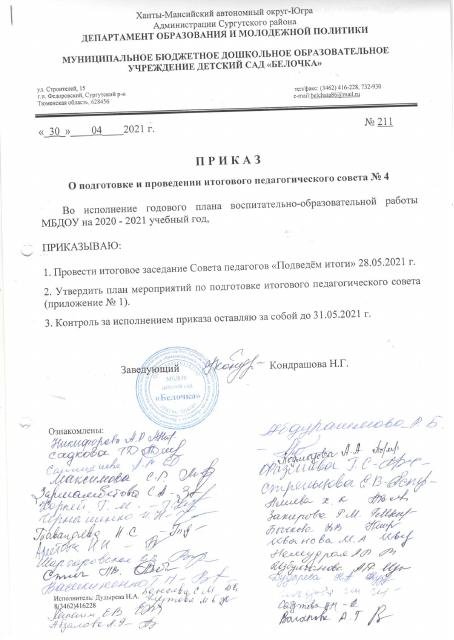 Подготовка педпгогического совета