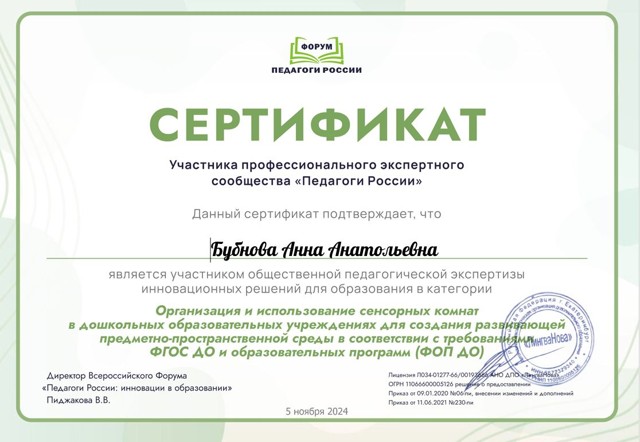 Сертификат эксперта 2024